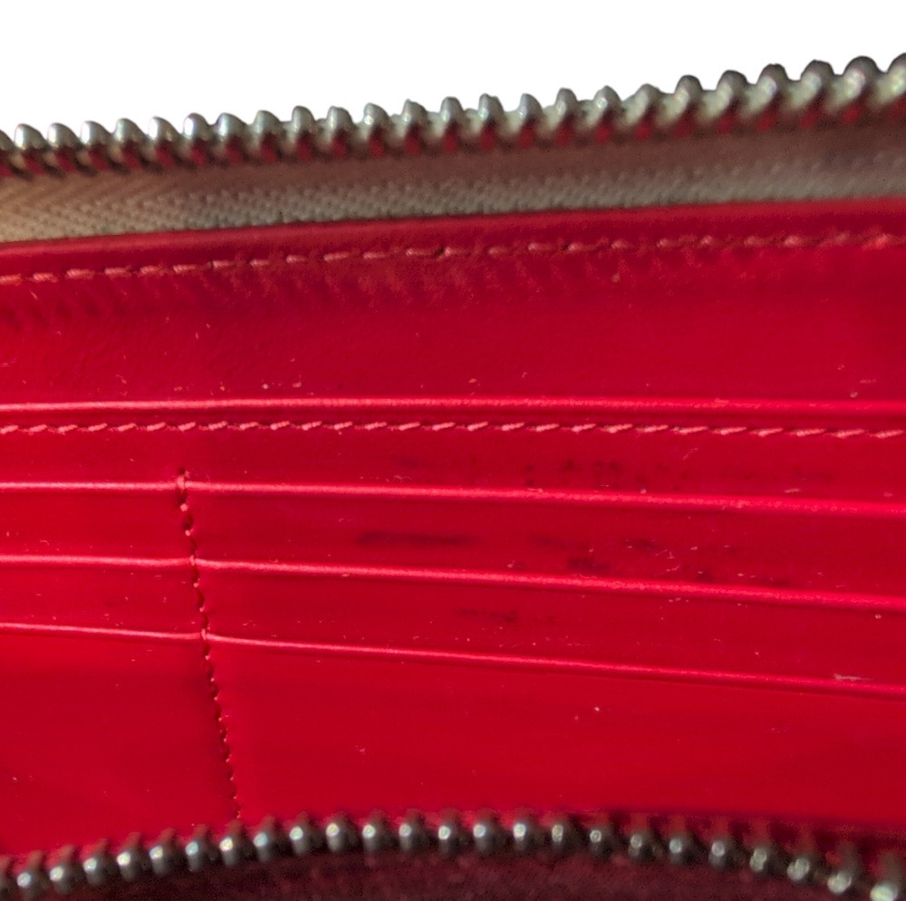 Christian Louboutin Cream Studded Preloved Long Zip Wallet Well Made - Picture 9 of 15